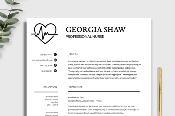 Registered Nurse Resume Template, Resume
