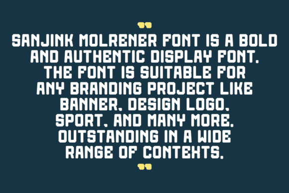Sanjink Molrener Font PNG with transparent background - Preview 2