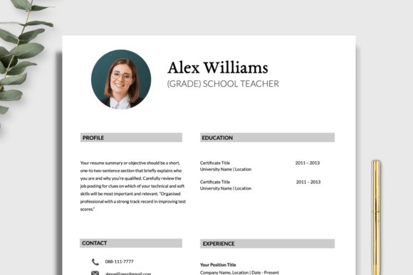 Teacher Resume Template