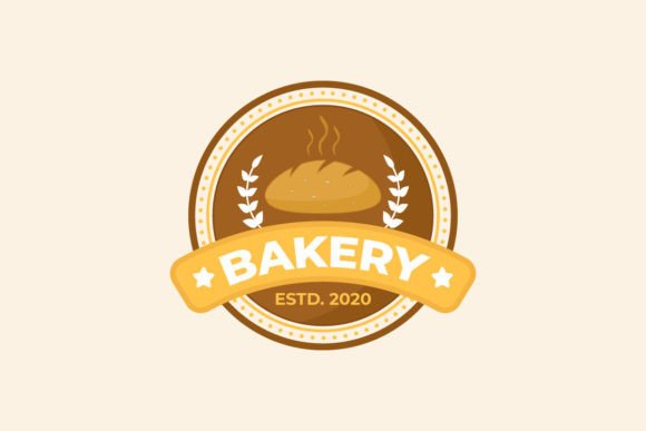 Bakery Badge Logo Design Vintage Style