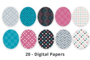 Blue and Pink Digital Paper Background Graphic by Lemon Paper Lab ...