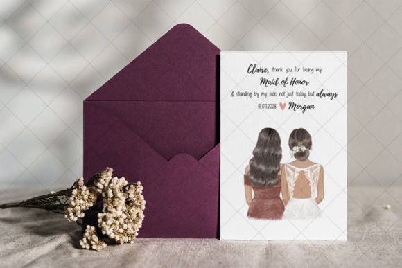 Bridesmaid Card - Canva Template