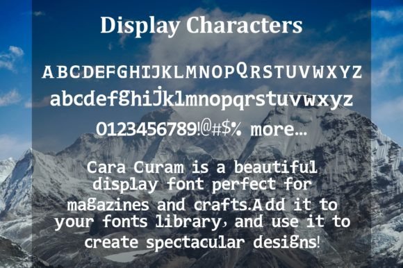 Cara Curam Font - Preview 1