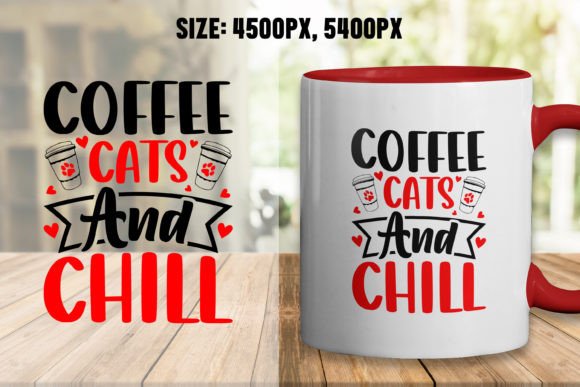 Coffee And Cat Svg Mugtshirt Design 2 Graphics