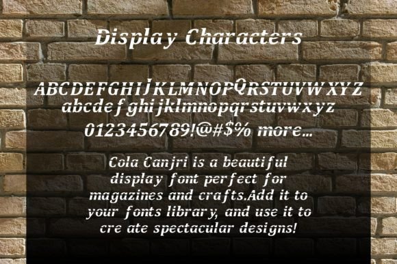 Cola Canjri Font - Preview 1