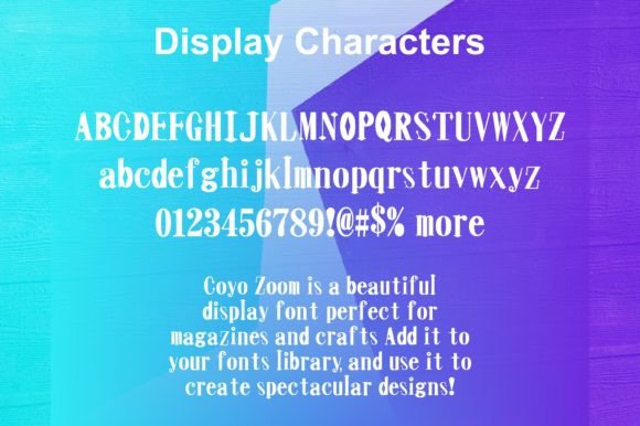 Coyo Zoom Font PNG with transparent background - Preview 1