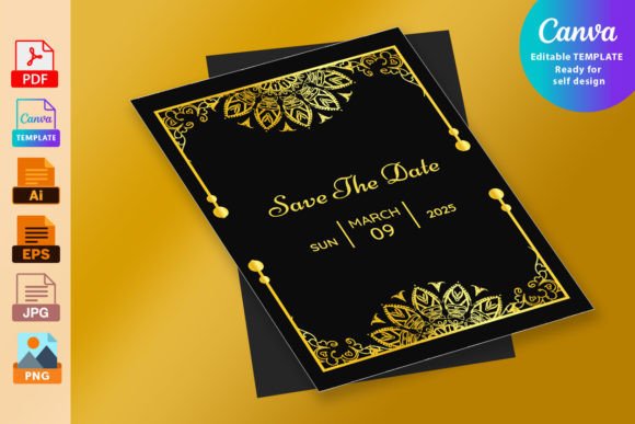 Elegant Mandala Frame Wedding Card Graphics