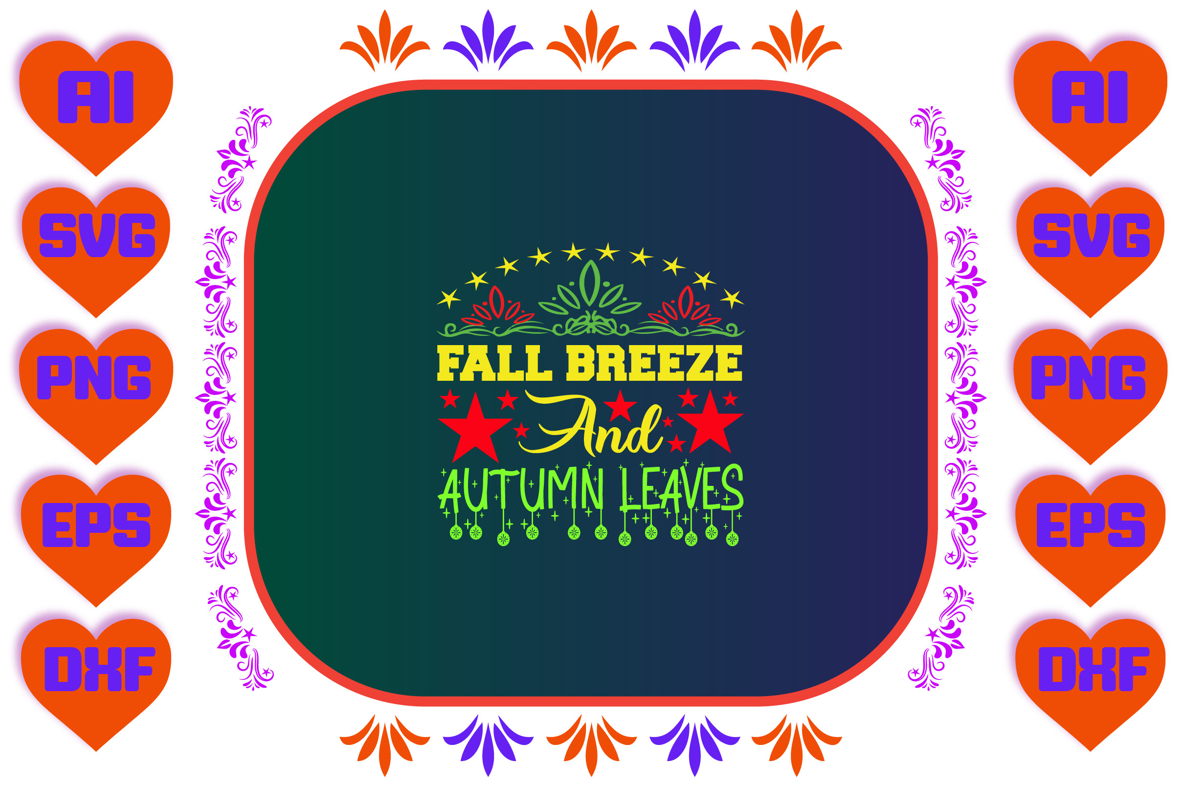 Fall Breeze and Autumn Leaves Graphic by IMRANHOSSEN4U · Creative Fabrica