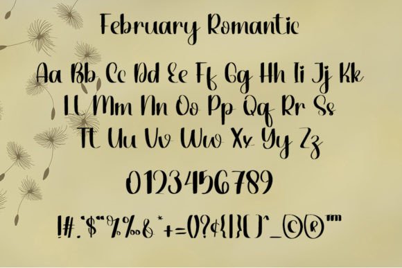 February Romantic Font - Preview 3