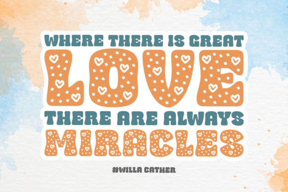 Full Love Font PNG with transparent background - Preview 1