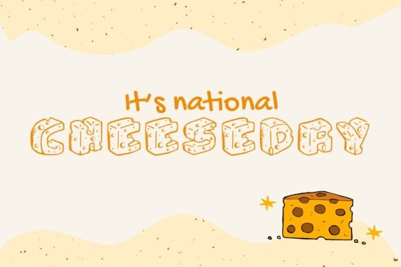 Holly Cheese Font PNG with transparent background - Preview 2