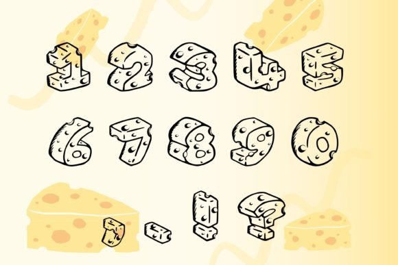 Holly Cheese Font PNG with transparent background - Preview 4