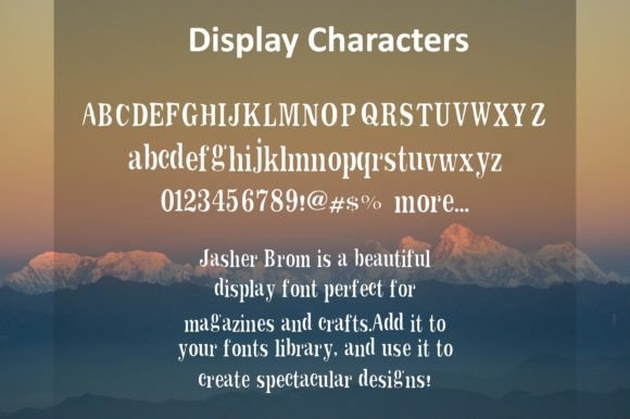 Jasher Brom Font PNG with transparent background - Preview 1