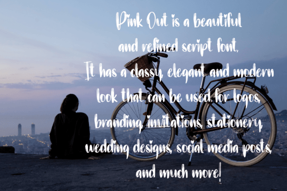 Pink out Font Font PNG with transparent background - Preview 2