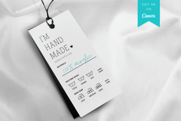 Printable care tags template