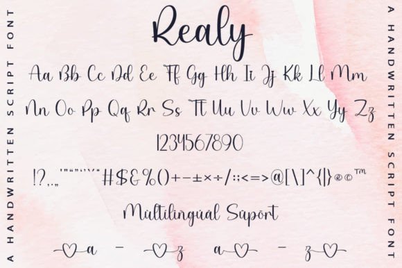 Realy Font PNG with transparent background - Preview 5