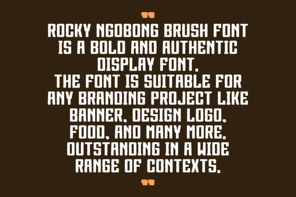 Rocky Ngobong Brush Font PNG with transparent background - Preview 2