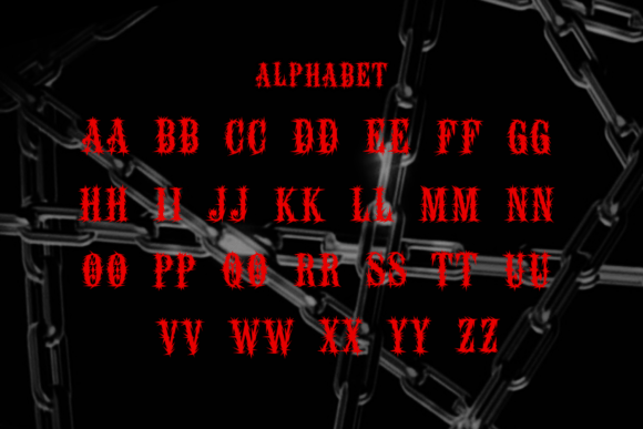 Rotogrim Font PNG with transparent background - Preview 1