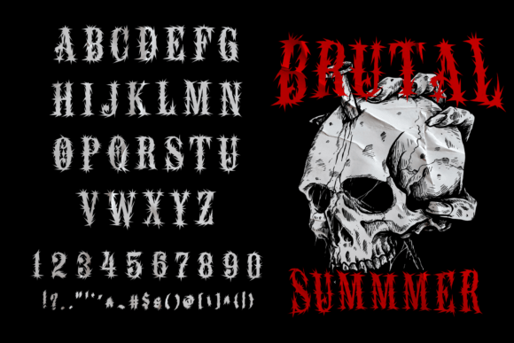 Rotogrim Font PNG with transparent background - Preview 2