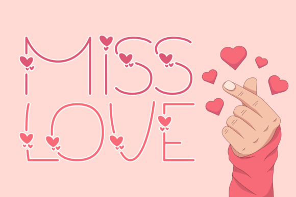 Save Love Font PNG with transparent background - Preview 2