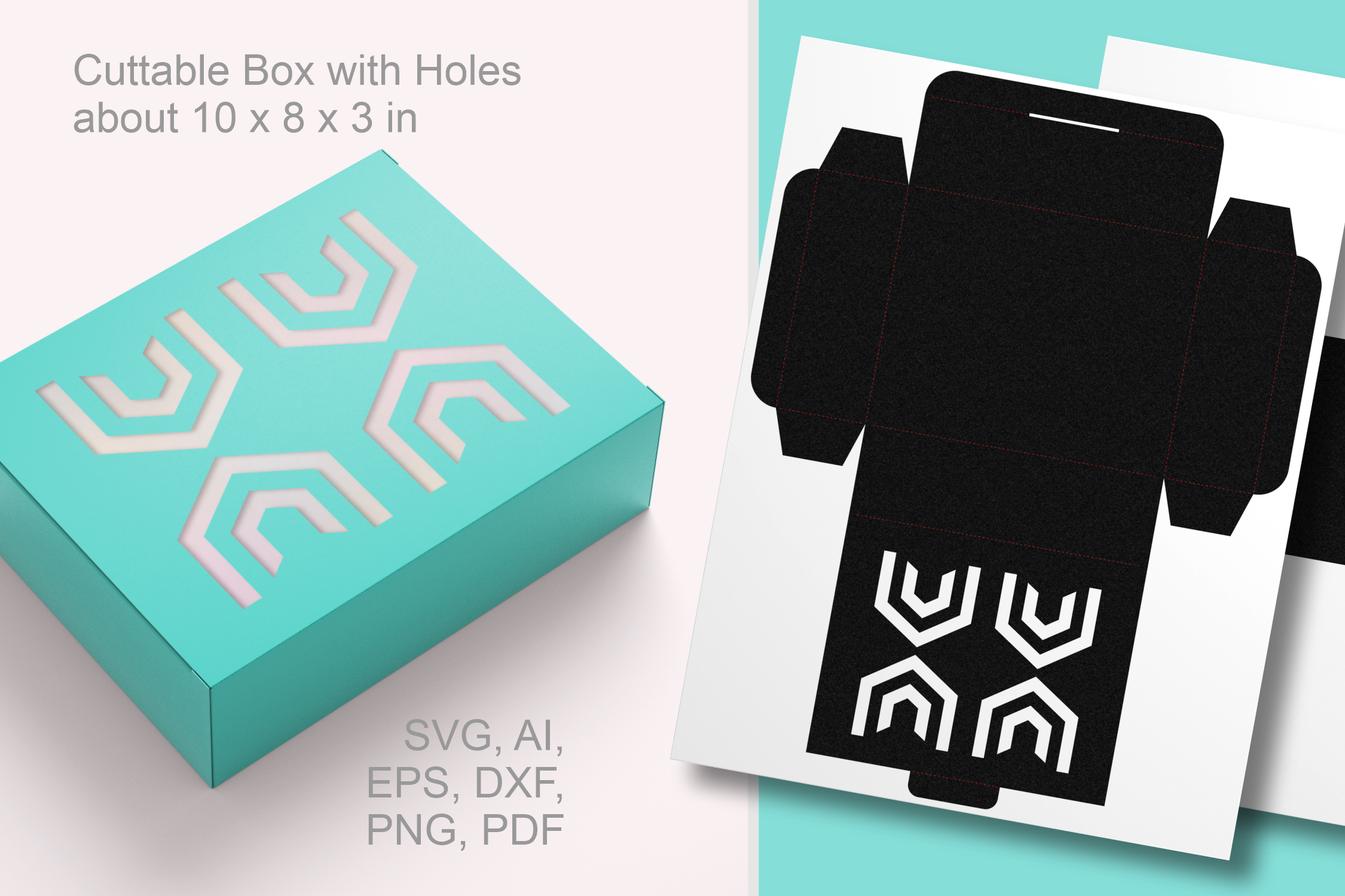 Sharp Elements Rectangular Box Template · Creative Fabrica