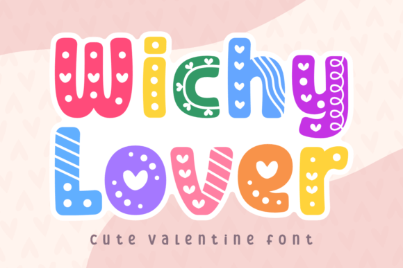 Preview specimen of Wichy Lover decorative font