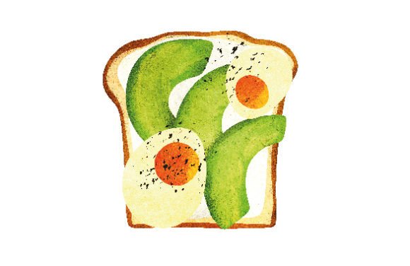 Avocado Toast, WatercolorAvocado Toast, Watercolor Food & Drinks Craft Cut File By Creative Fabrica Crafts