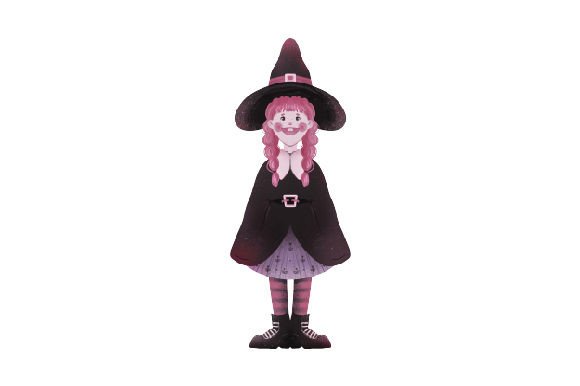 Kid in Halloween Costume, Witch