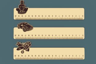 6 Style Rulers Laser Cut Svg Files Graphic by STlaserDersignArt ...