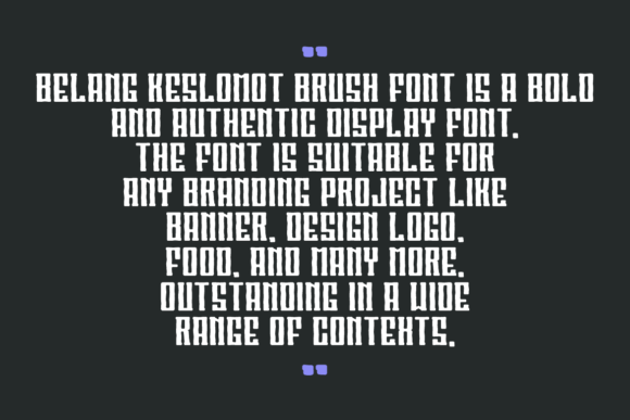 Belang Keslomot Brush Font - Preview 2