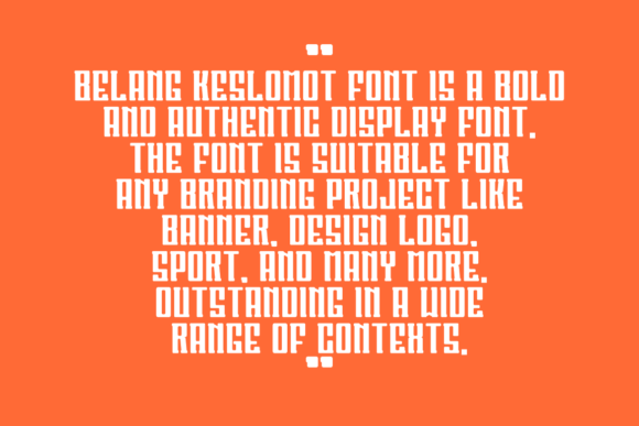 Belang Keslomot Font - Preview 2