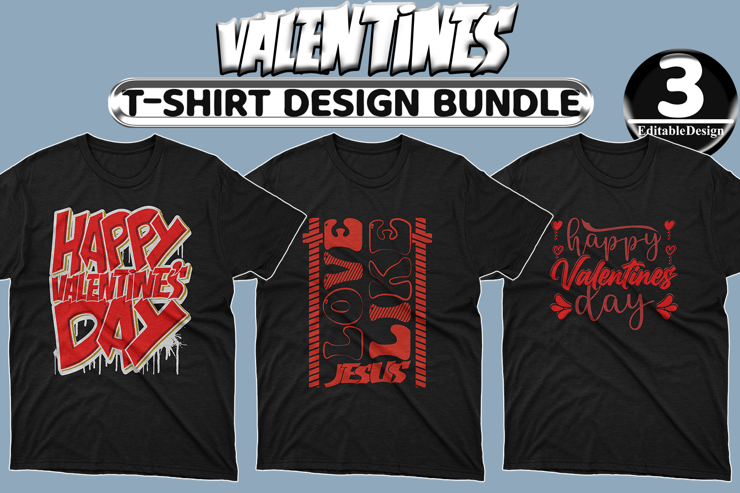 Best Valentine's T-shirt Design Bundle-1