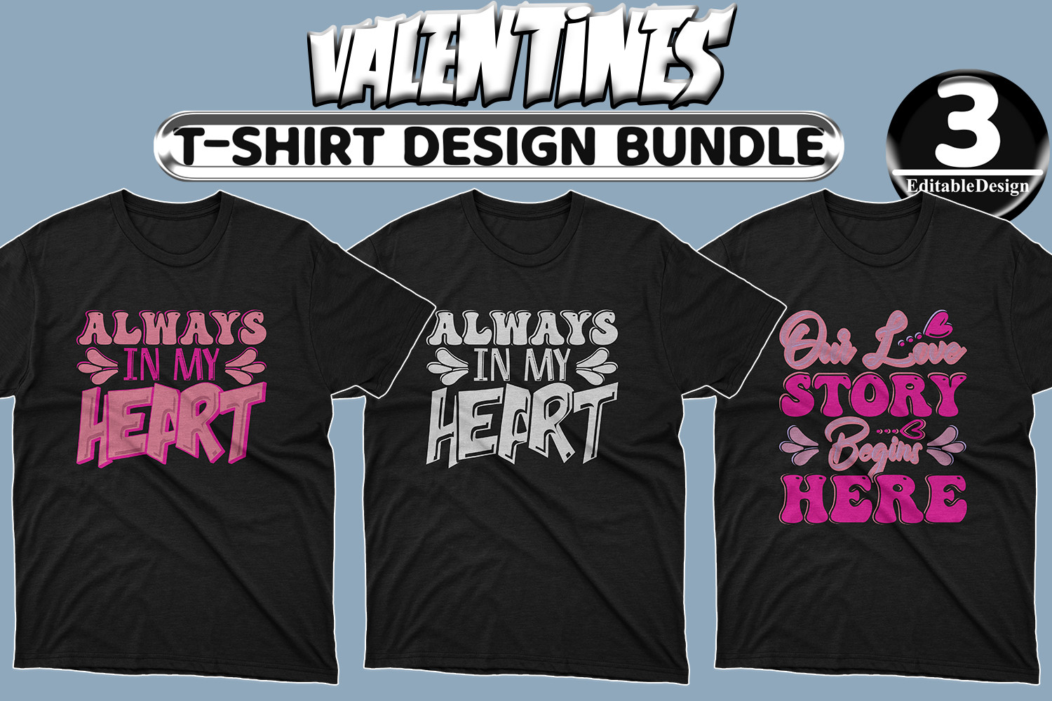 Best Valentine's T-shirt Design Bundle-5