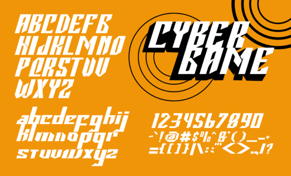 Cybergame Font - Preview 6