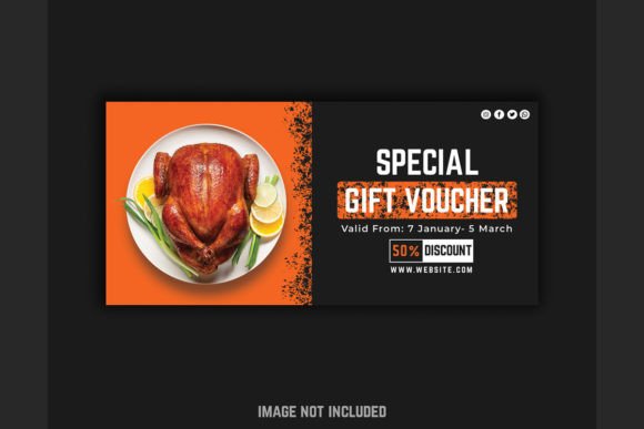 Food Restaurant Gift Voucher Template