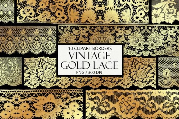 Gold Lace Borders Clipart
