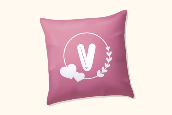 Monogram Circle Heart Font PNG with transparent background - Preview 3