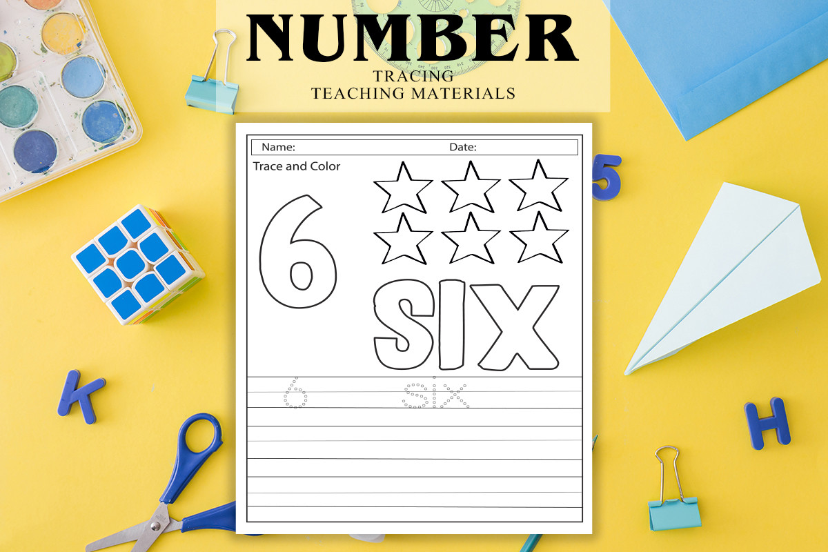 Numeric Number Tracing KDP Worksheet V2 Graphic by N-paTTerN · Creative ...