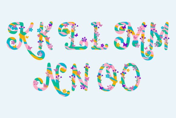 Prunellia Butterfly Font PNG with transparent background - Preview 3