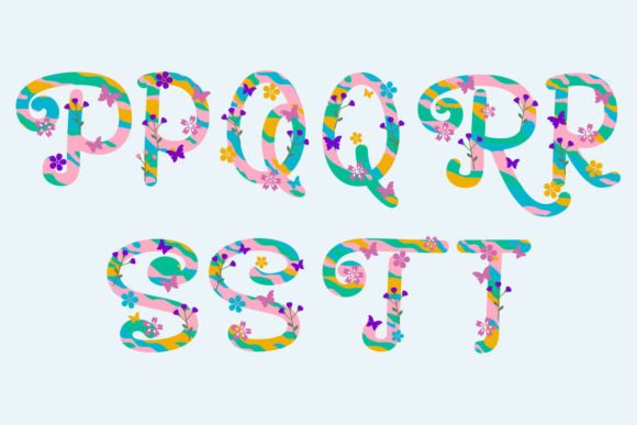 Prunellia Butterfly Font PNG with transparent background - Preview 4