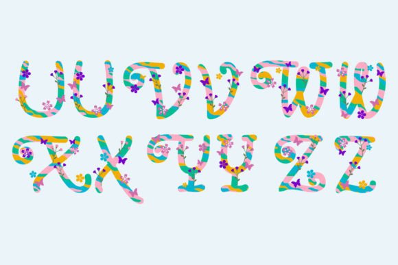Prunellia Butterfly Font PNG with transparent background - Preview 5