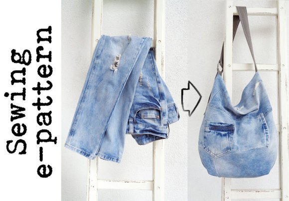 Slouchy Bag from One Pair of Jeans