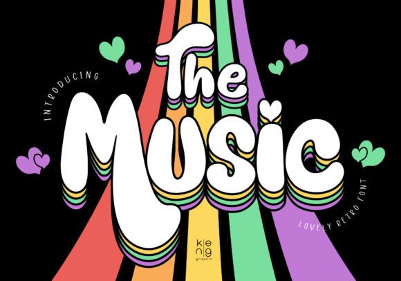 The Music Font by keng graphic · Creative Fabrica