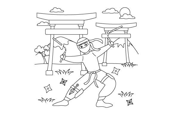 Ninja Coloring Pages Kids