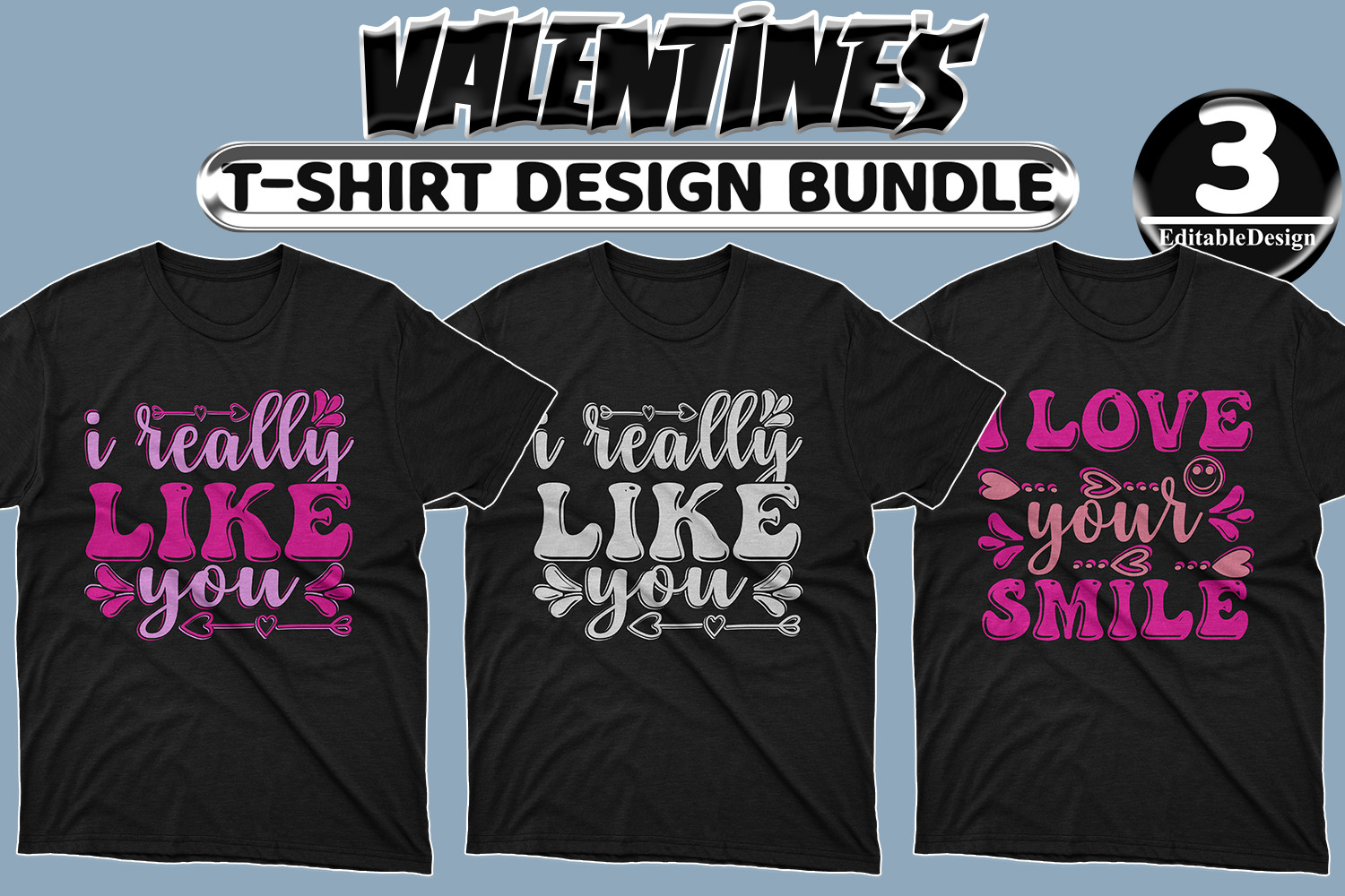 Best Valentine's T-shirt Design Bundle-6