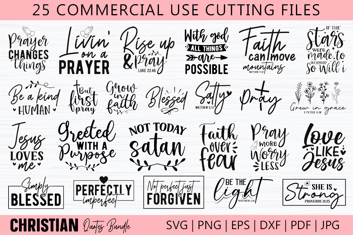 Christian Quotes Bundle Graphic by etcify · Creative Fabrica