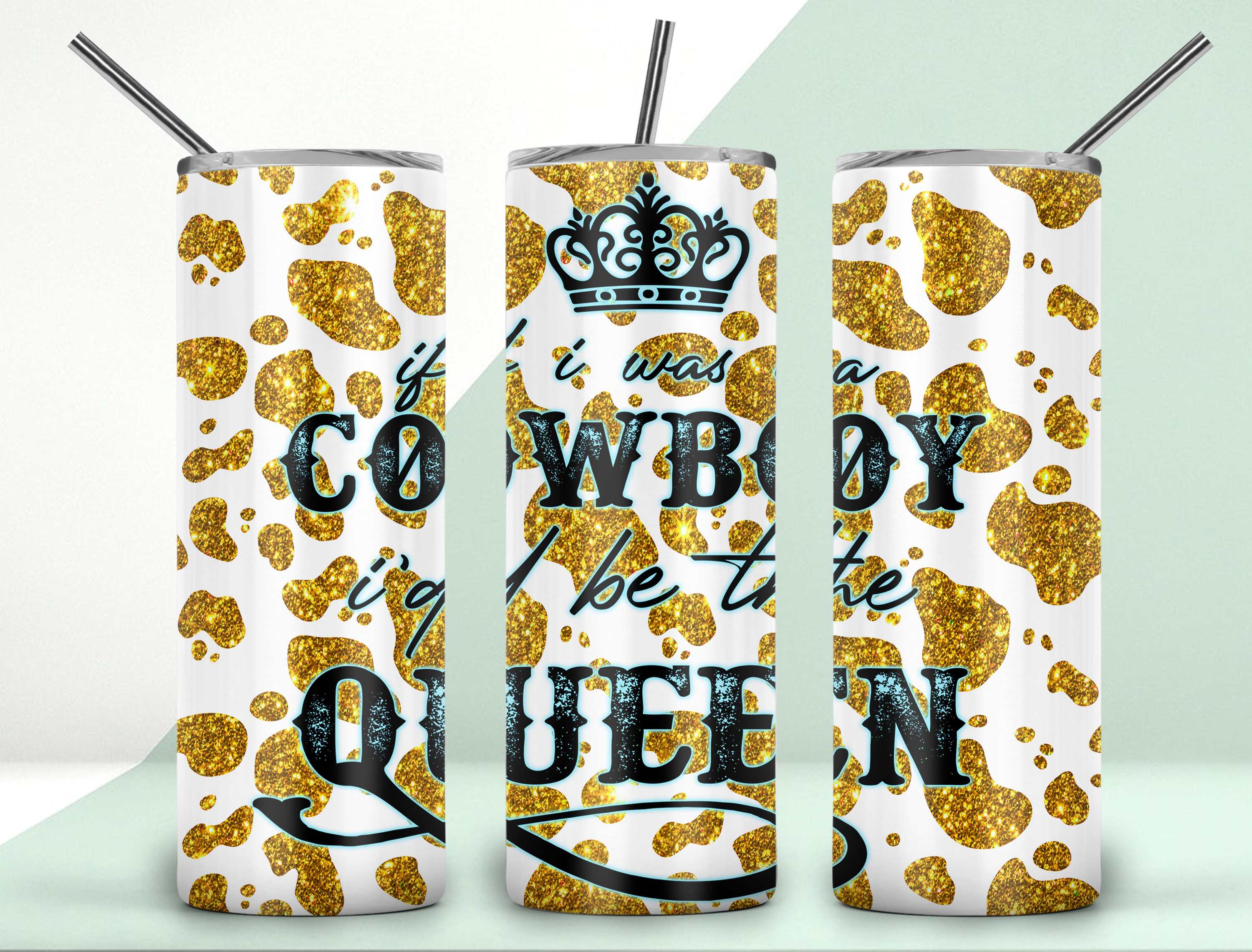 Cowboy Queen Tumbler Design Graphic by Carpentry HAT · Creative Fabrica
