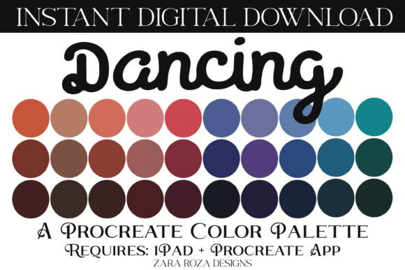 Dancing Procreate Color Palette Graphics