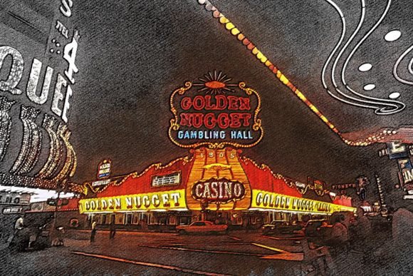 Lake Charles Color Pencil Graphic