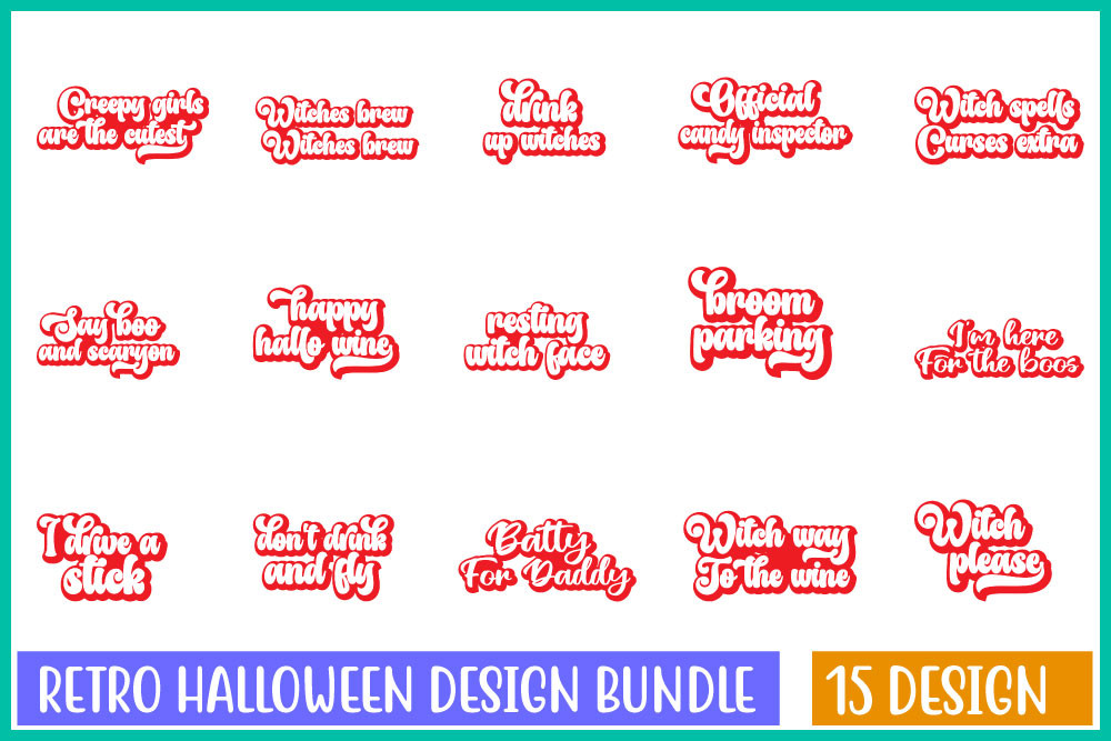 Retro Halloween Design Bundle Graphic by Graphic Design · Creative Fabrica